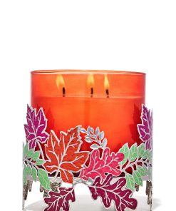 Leaf Garland 3-Wick Candle Holder