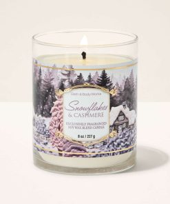 Snowflakes & Cashmere Single Wick Candle