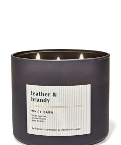 Leather & Brandy 3-Wick Candle
