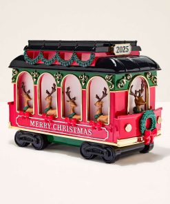 Trolley Light-Up Pedestal 3-Wick Candle Holder