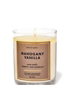 Mahogany Vanilla Single Wick Candle
